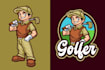 do modern creative outstanding disc golf logo