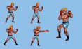 do pixel art sprite sheet, npc character, pixel character, retro pixel animation