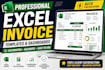 design a professional excel invoice template with automation