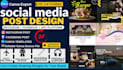 create modern social media post design in canva for brand