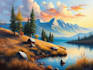 paint landscape in oil painting