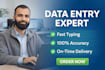 fast typing, data entry and PDF to word conversion