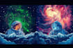draw cosmic space illustration