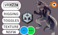 create a vrchat avatar model with rigging and expressions