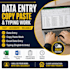 do accurate data entry,copypaste, ms excel and tpyng tasks
