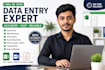 do accurate data entry, copy paste, excel and web research