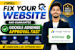fix your website and guarantee google adsense approval fast