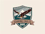create a powerful eagle mascot logo design