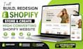 design and redesign shopify store and import bulk reviews