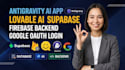 integrate firebase, supabase, auth, backend integration in google ai studio apps