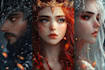 draw fantasy character portrait as warrior mage or elf
