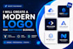 create a modern logo for software business startup