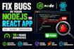 fix nodejs and react bugs