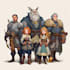 design a dnd party art and group art