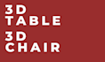 do 3d table, 3d chair