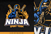 design creative custom ninja, martial arts logo