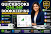 do professional quickbooks online bookkeeping, cleanup, catchup and setup