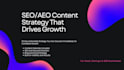 create SEO aeo content strategy and 30 day content plan
