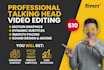 do professional talking head video editing