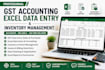 do gst accounting, excel data entry and inventory management