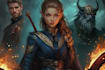 design fantasy portrait as vampire or immortal character