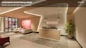 design photorealistic 3d office interior rendering and workspace