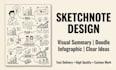 create custom doodle sketchnote infographic, visual summary and process m