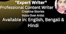 write articles in bengali, hindi, and english