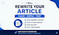 rewrite your article in clear and simple english