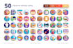 design unique and modern custom flat icon set