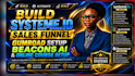 build systeme io sales funnel, gumroad setup, beacons ai and online course setup
