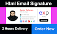 create professional responsive HTML email signature