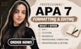 proofread, edit, and format your thesis in apa 7 and harvard