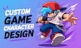 create custom fnf sprite sheets animations game art mods assets character design