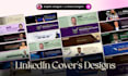 design professional linkedin banner, cover and header