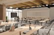 walkthrough3d modern training room interior,furniture sets,learning space layout