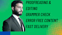 do professional proofreading and editing of your content