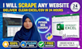 website scraping to excel sheets