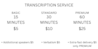 transcribe audio or video files with high speed and accuracy