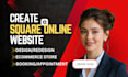 create square online store, square website design, square redesign