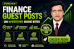 do investment guest post and finance guest post for crypto and finance websites