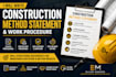 write construction method statement and work procedure