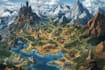 detailed fantasy map for your novel, boardgame