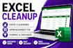 clean, format, organize and fix excel spreadsheets