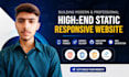 build responsive, static website or HTML landing page