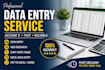 do data entry, web research and copy paste tasks