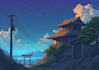 draw an animated background in anime style