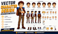 design a unique vector cartoon character for animation