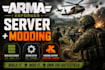 provide complete arma reforger server setup and modding with optimization