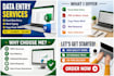 excel data entry , word typing and fast document conversion work
